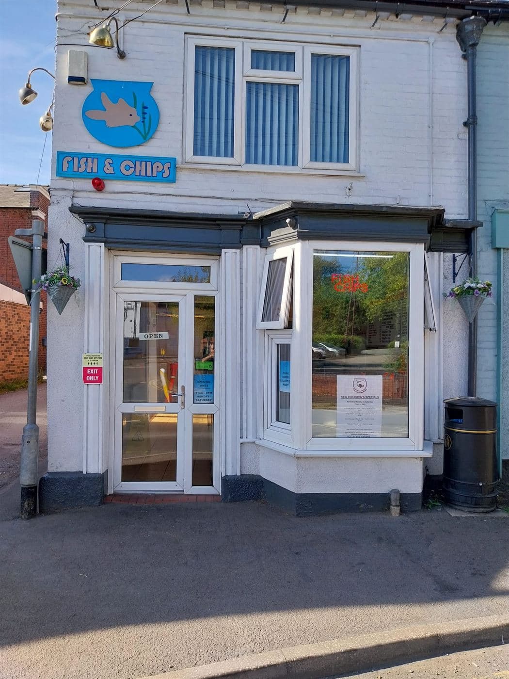 The Goldfish Bowl fish and chip shop on Chapel Street, Cheadle